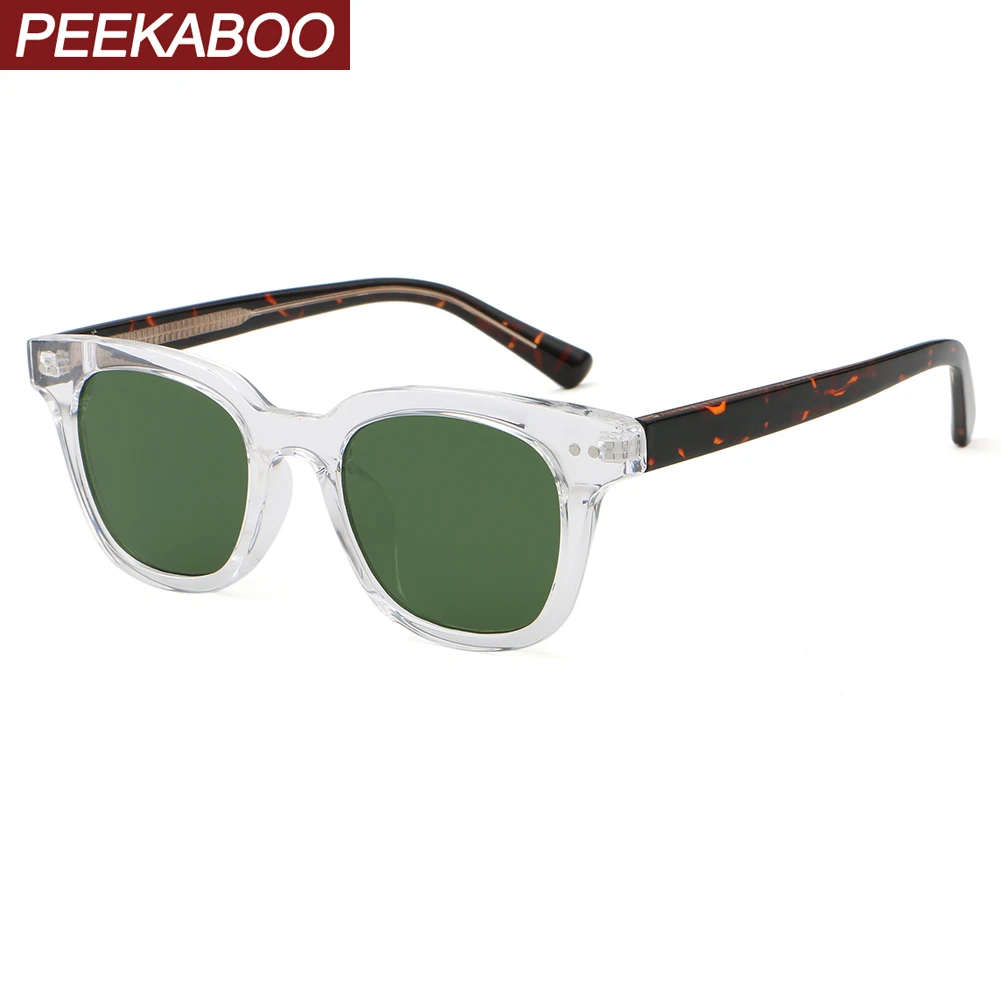 

Peekaboo square frame sunglasses fashion unisex CP acetate ladies sun glasses for men uv400 green brown unisex 2024 drop ship