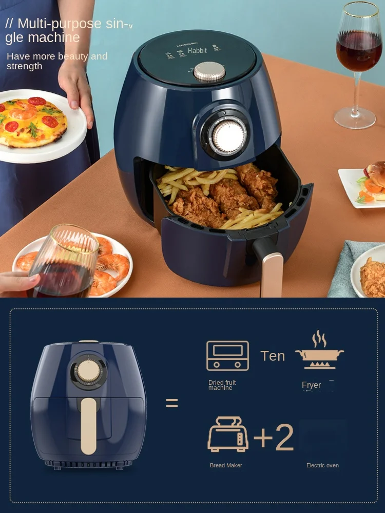 Air fryer household baked egg tart new 4L oven fully automatic electric fryer French fries machine large capacity