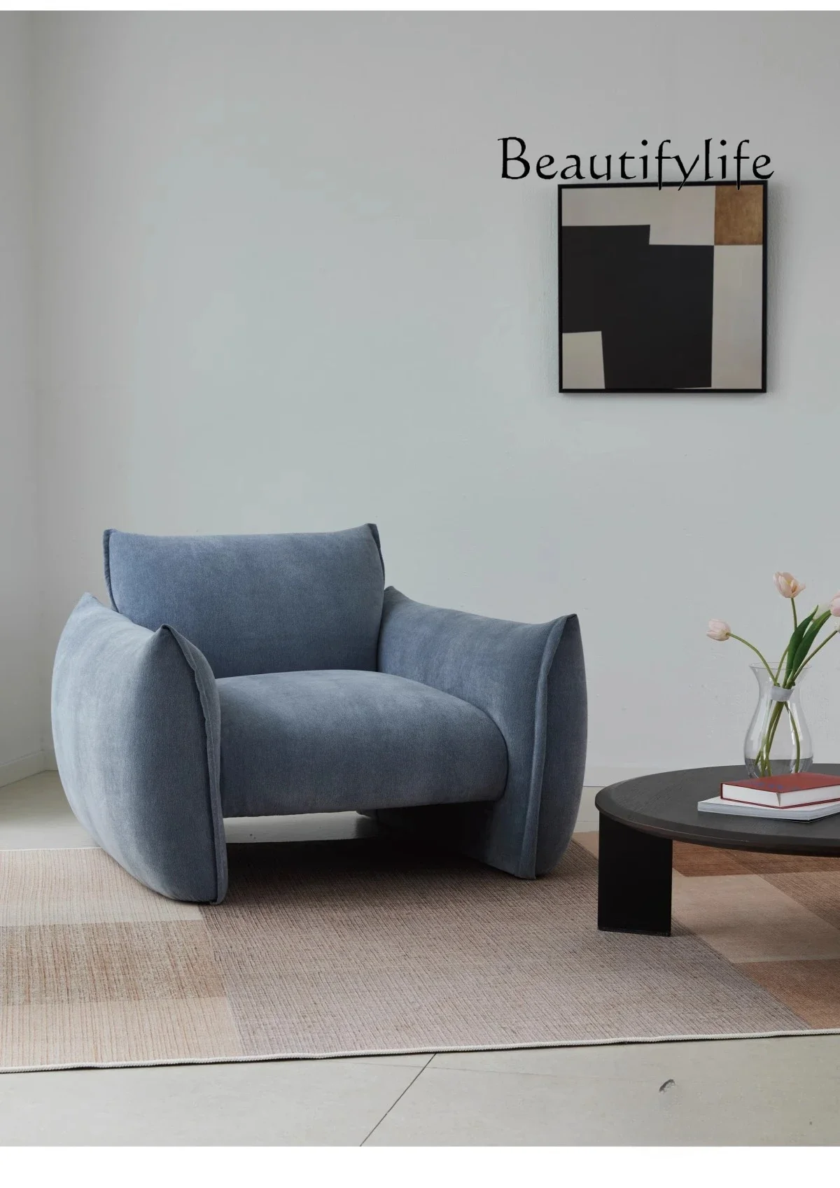 

Fabric single sofa living room modern simple new small apartment lazy leisure sofa chair