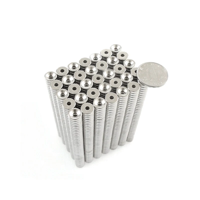 10x3-3mm Round Super Strong Magnet 10x3 mm Hole 3mm For Home Refrigerators, Offices DIY 10*3-3 mm