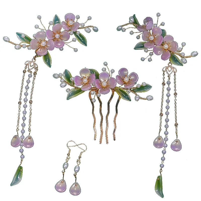 جديد اليدوية Hanfu غطاء الرأس ريترو ستايل مشبك شعر دبوس الشعر دعوى القديمة زي الديكور Buyao شرابة