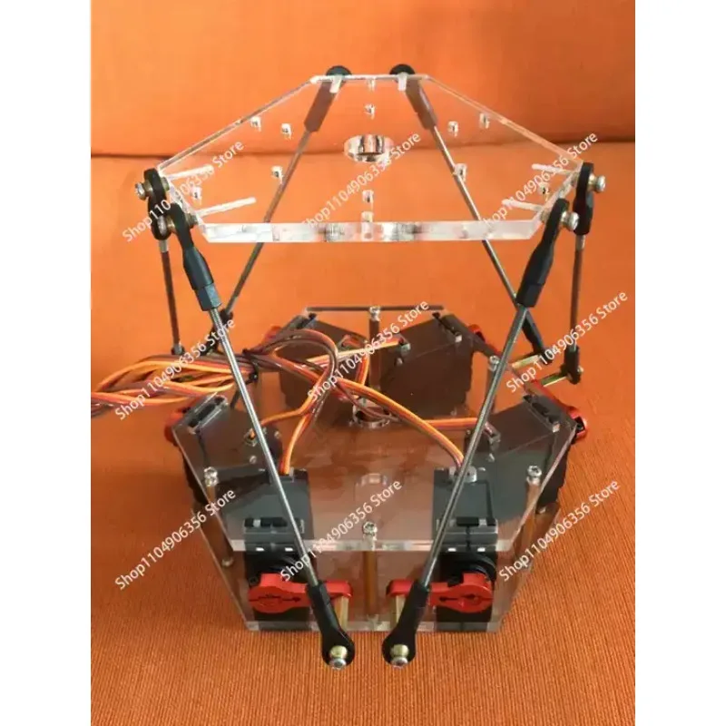 for Miniature six-degree-of-freedom platform/Stewart platform model + gyroscope control xy rotation + 2.4G wireless handle