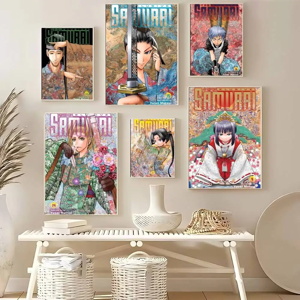 انمي ياباني الساموراي الإلكترونية عالية الجودة الملصقات الجمالية طلاء جدران ملصقات للمهاجع وغرفة المعيشة ديكور