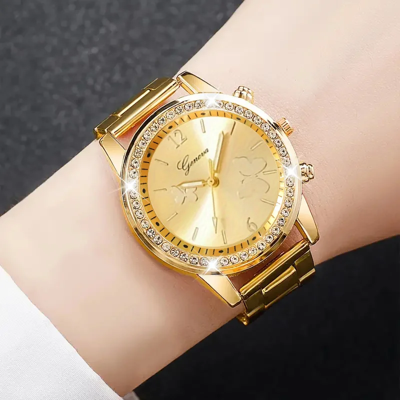 1PC/2Pcs/set Women's Casual Elegant Quartz Watch, Alloy Strap, Women's Watch (No Gift Box)