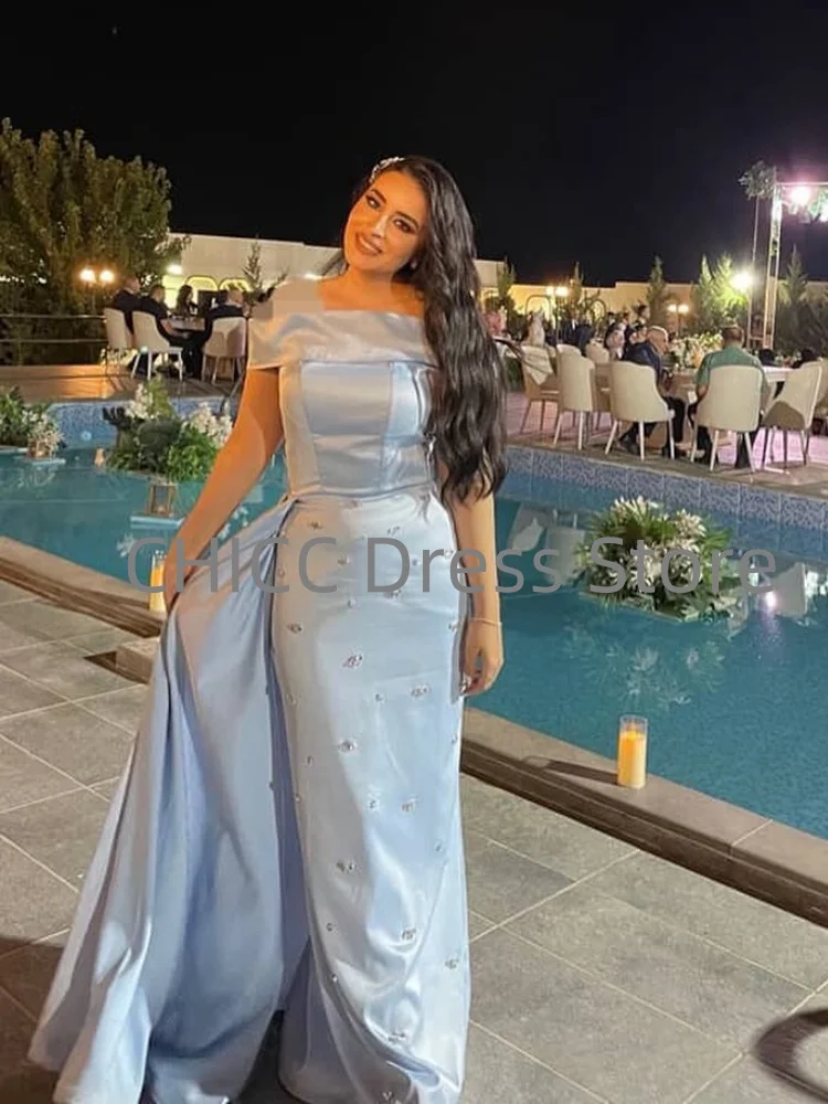 Fairy Gown ชุดราตรีคอเรือ Mermaid Beading ชุดราตรี 2025 ใหม่ Party เหมาะกับที่กําหนดเอง FBسات