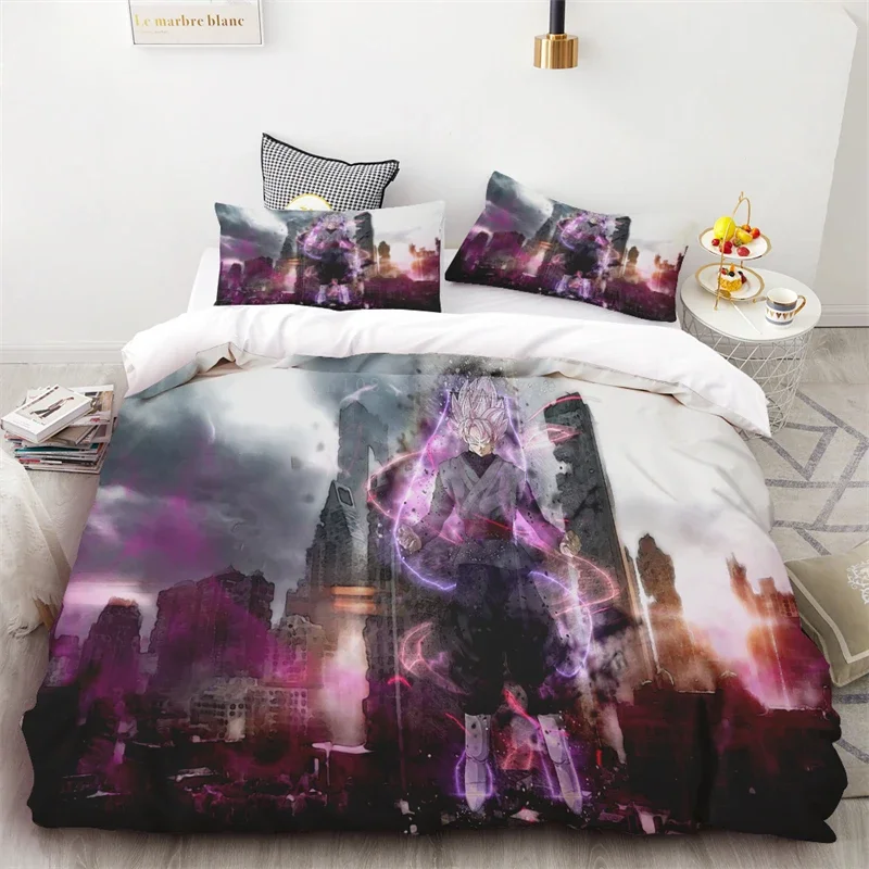 Duvet Cover Dragon Ball Son Goku Anime Soft and Comfortable Full Size Queen Bed Adult Children Birthday Holiday Gift Decoration