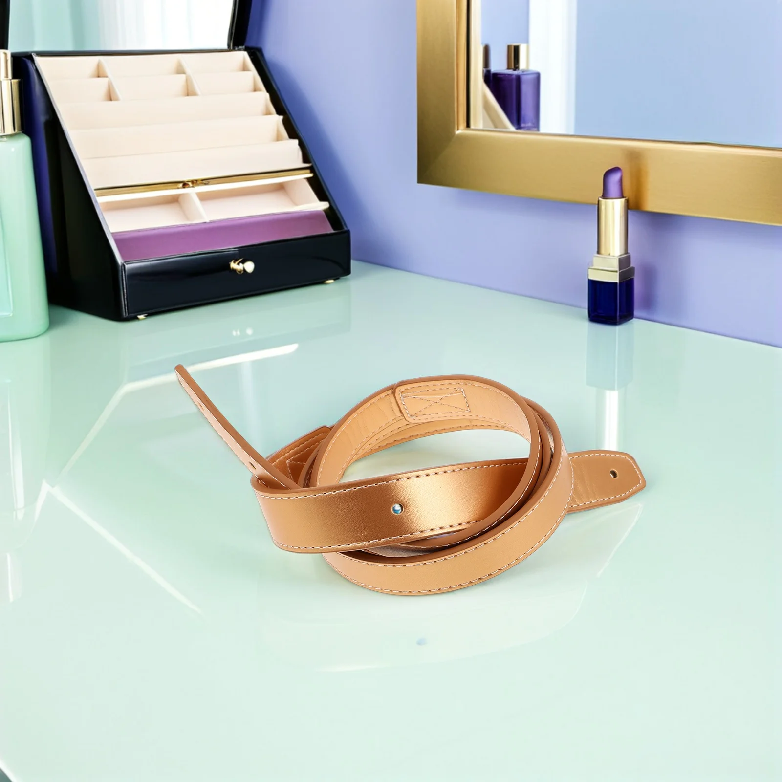 

Round Frameless Mirror Holder Belt Under 80cm Wall Mounting Glass Hanging Strap Rope Mirror Holder Hardware Wall Mirrors Strap