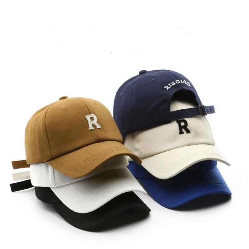 

Korean Version of R Letter Soft Top Baseball Hat Winter Cap Female Fashion Suzuki Hat Peaked Cap Sun Hat Autumn Cap Male