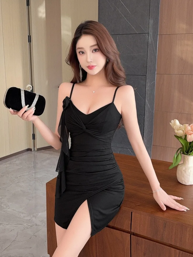 

Сексуальная кружевная отделка с открытыми плечами Dr с цветочными вставками и высокой талией, осенне-зимнее облегающее платье Ci Walk