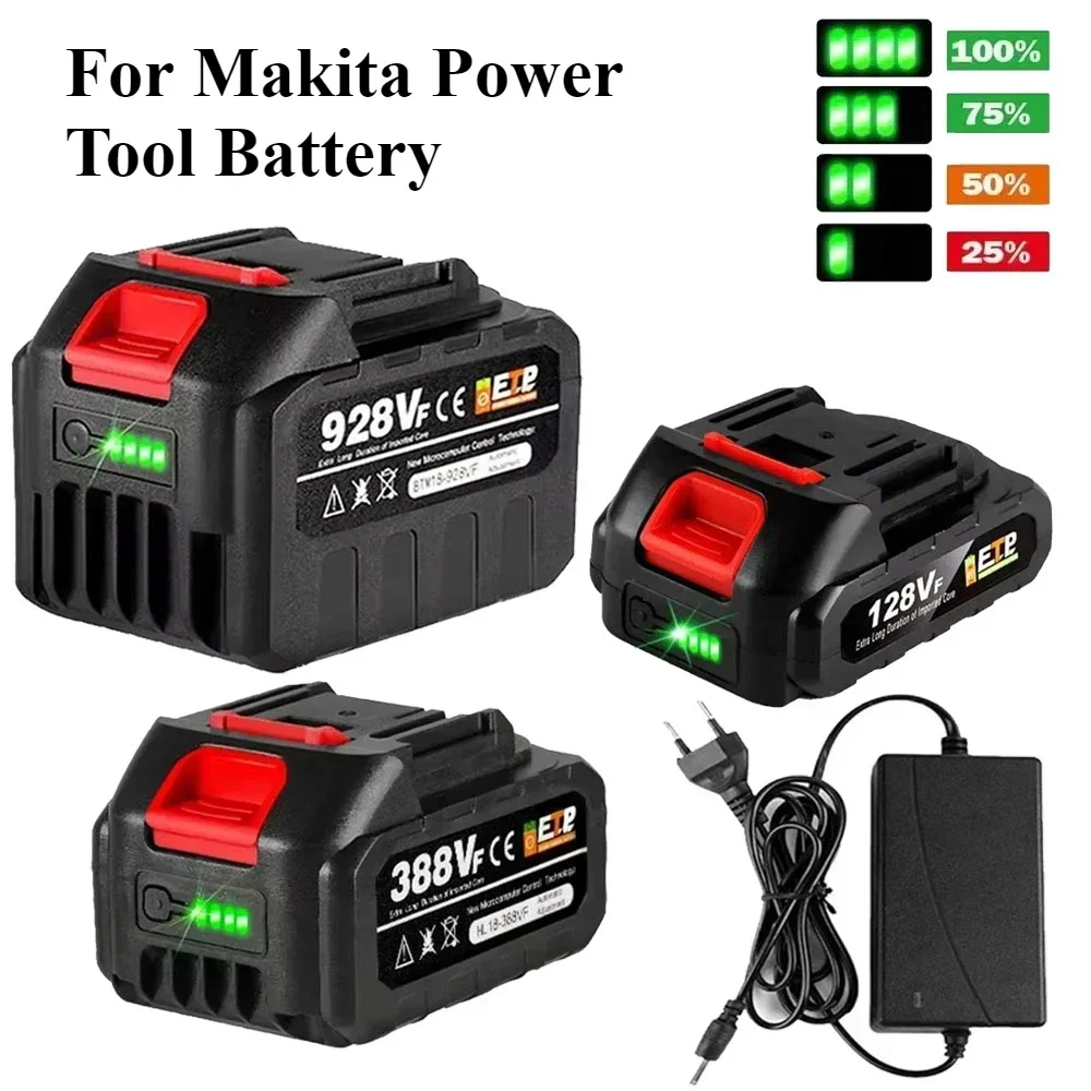 18V 388VF 22500mah 15000mAh 928VF 128VF Rechargeable Lithium Ion Battery For Makita BL1830 BL1840 BL1850 Power Tool Battery