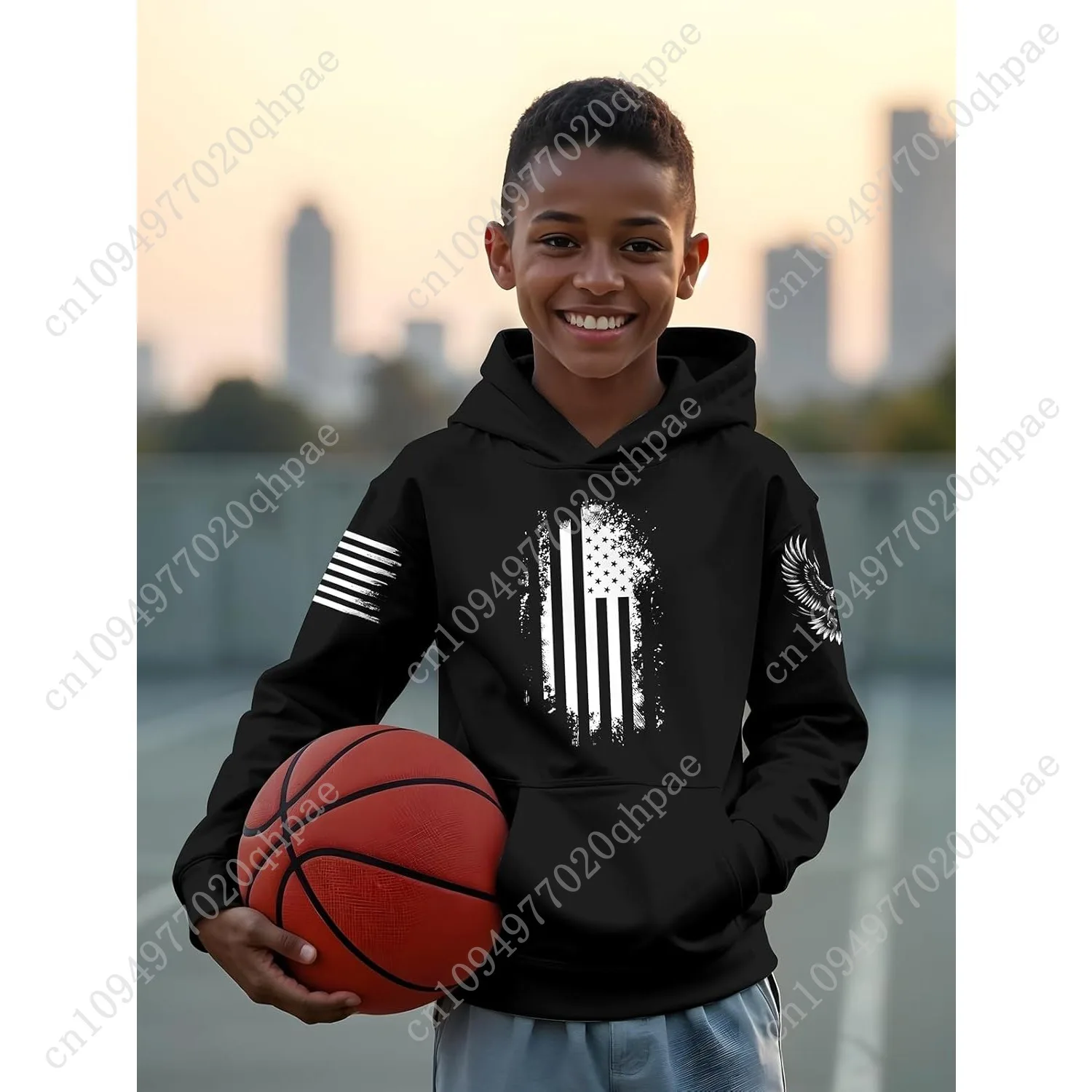 sanatty 3D-print hoodies voor tienerjongens kinderen, grafisch bedrukte sweatshirtpullover, 6-16 jaar, met zakken