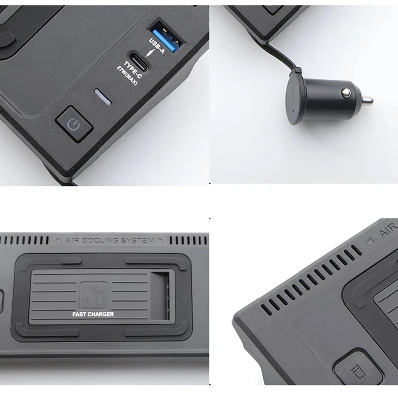 شاحن سيارة لاسلكي شاحن سيارة لاسلكي سريع شاحن الهاتف لوحة شحن ل ML GLS W166 C292 X166 2013-2019