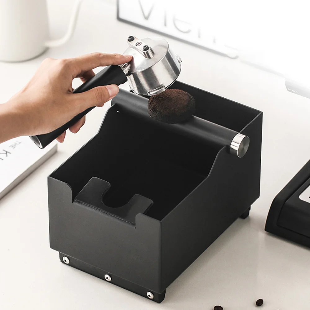 الفولاذ المقاوم للصدأ القهوة الخبث التنصت على صندوق مسحوق القهوة آلة الضغط اكسسوارات القهوة المنزلية