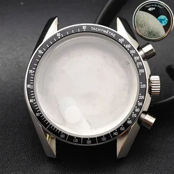 39.7mm Men's watches metal case FIT VK63 movement watch case accessories Sapphire glass watch parts Fits 20mm strap Watch Box