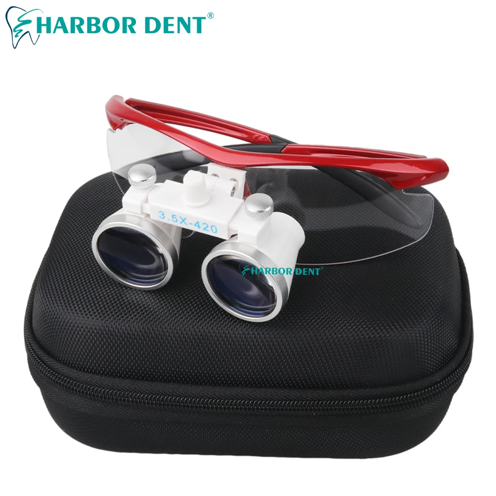 Dental Binocular Magnifier Ultra-lightweight Optical Loupes 320-420mm Magnifying Glass For Dentist Surgery 2.5X 3.5X