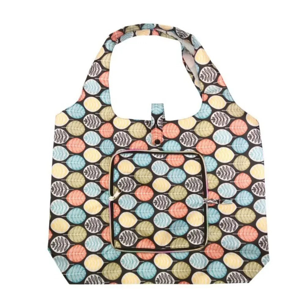 Fashion Various Prints Folding Shopping Bags Nylon Large Capacity Portable Handbag Reusable Travel Essential Shoulder Bags