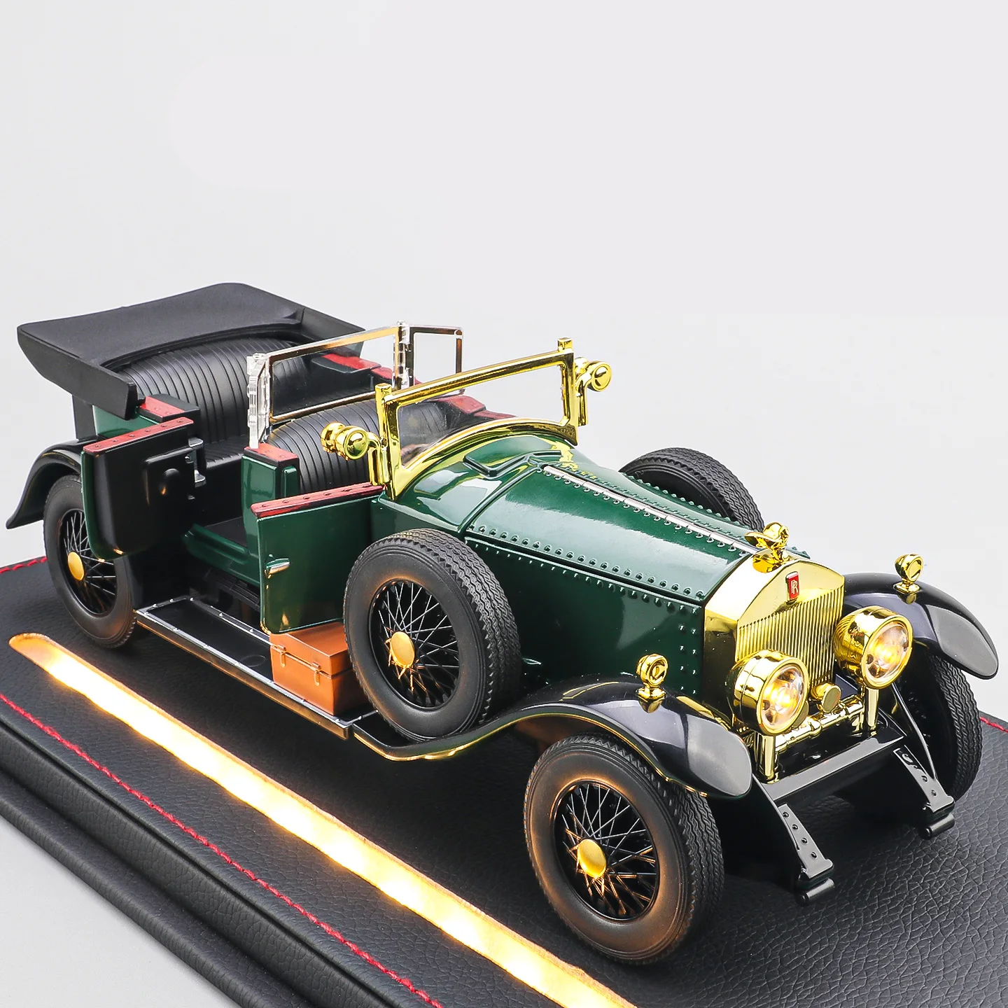 

1/24 Rolls-Royce Phantom I Alloy Classic Luxy Car Model Diecast Metal Retro Old Vehicles Car Model Sound and Light Kids Toy Gift