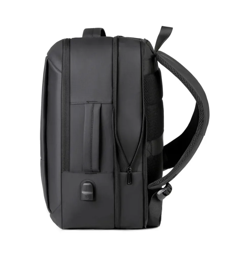 Expandable carryall designed for multi-day trips converts to hold overnight clothes and work essentials