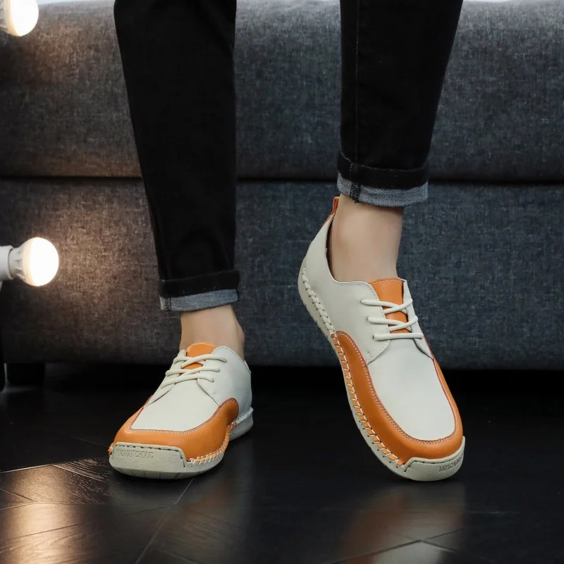 

Autumn Men Breathable White Shoes High-end Handsome Breathable Comfortable Fashionable Casual Sports Board Shoes