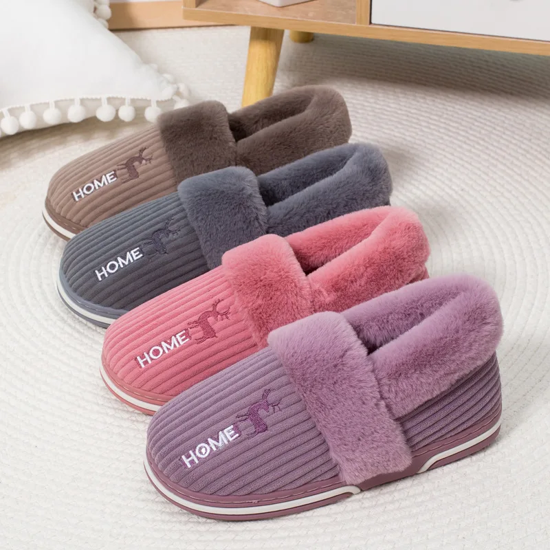 Kidmi Home Fur Shoes For Women Winter Fuzzy Fluffy Slippers For Men Indoor Outdoor Plush House Shoes With Padded Fur Slippers