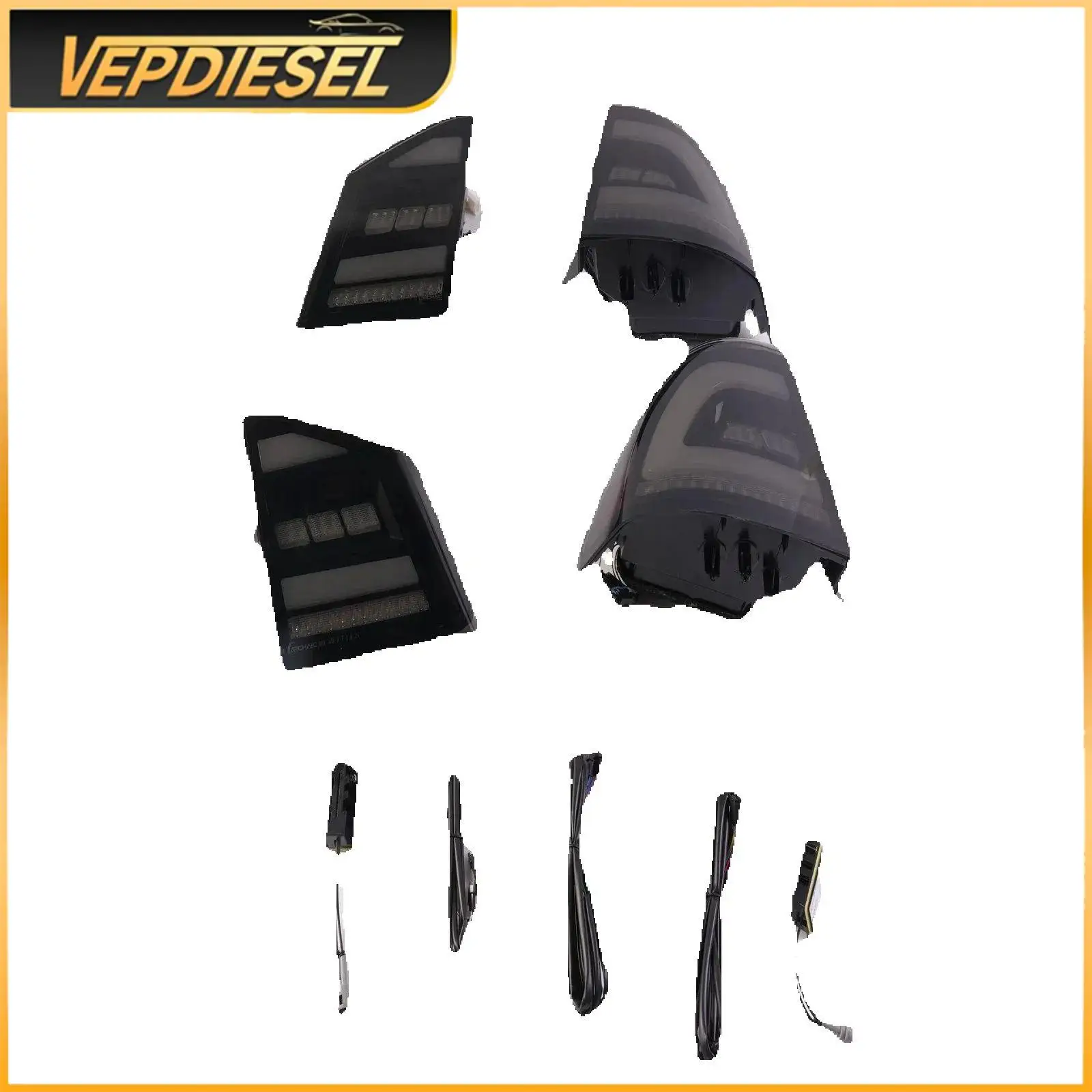 

LED Sequential Rear Tail Light Left Right Assembly for Honda Civic FD2 2005-2012 Black Housing Dynamic Turn Signal