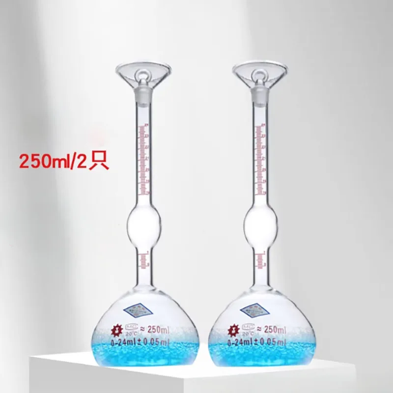 Li's pycnometer 250ml solid glass pycnometer cement density bottle ore powder pycnometer
