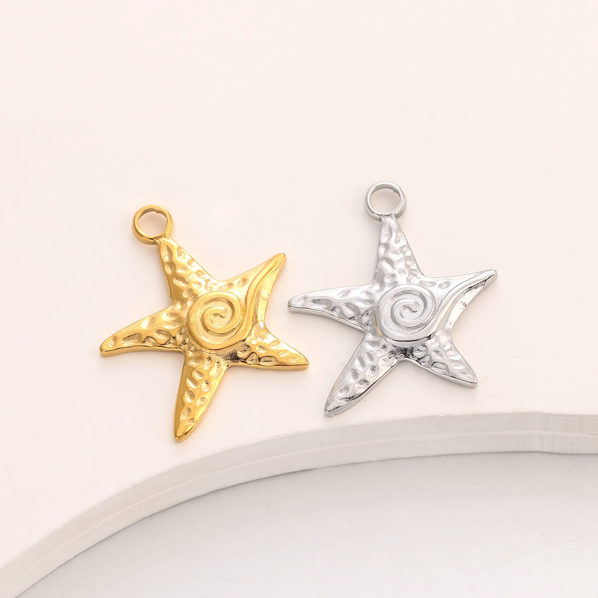 3PCS Edelstahl Charms Ozean Serie Tier Seestern Anhänger Fit Original Armband Halskette DIY Schmuck Machen Zubehör – Detail 9