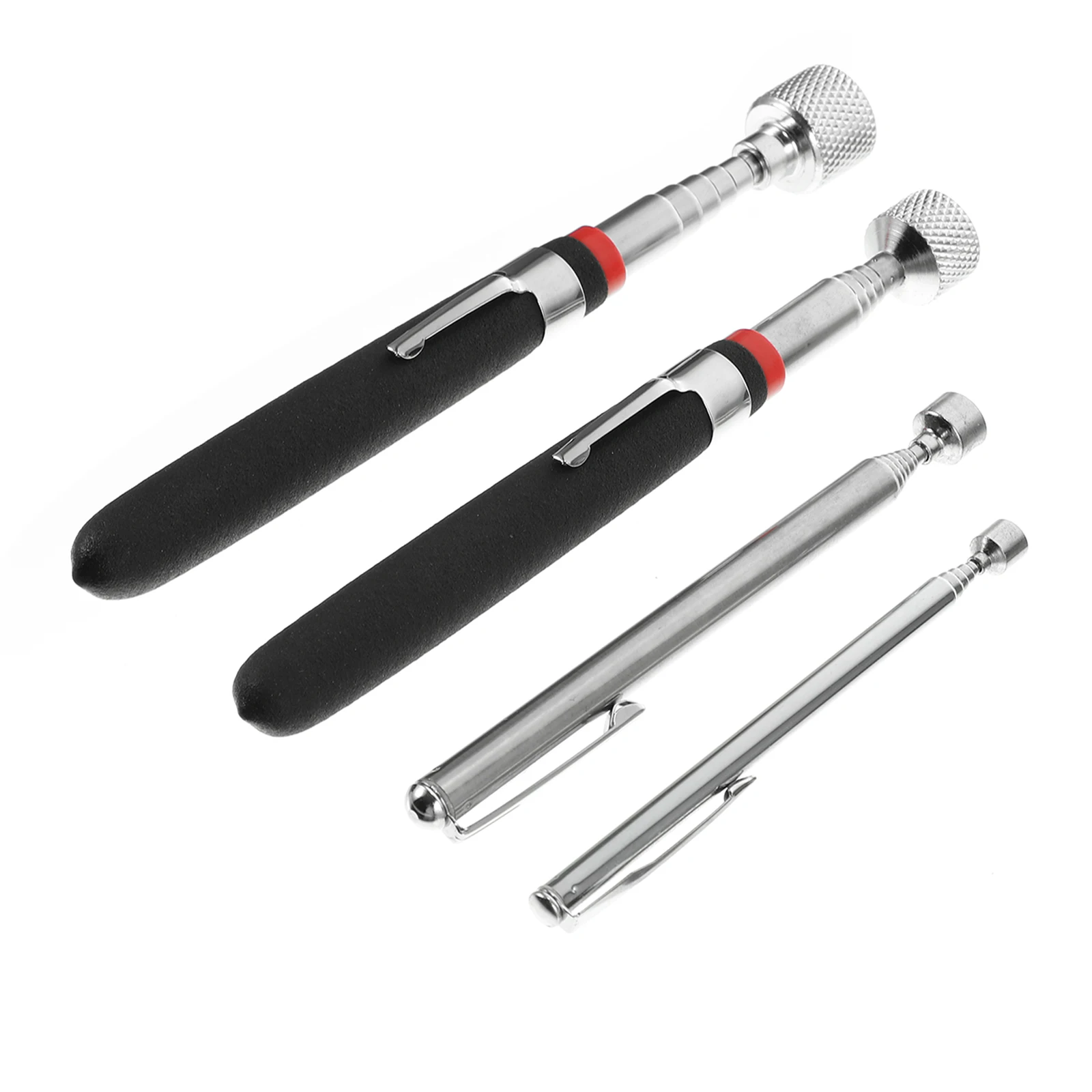 เครื่องมือแม่เหล็กดูดจับแบบยืดหดได้ 4 ชิ้น หัวแม่เหล็กแรงสูง สำหรับหยิบสกรู ตะปู น็อต ในพื้นที่แคบ  อุปกรณ์แม่เหล็กดูดจับ