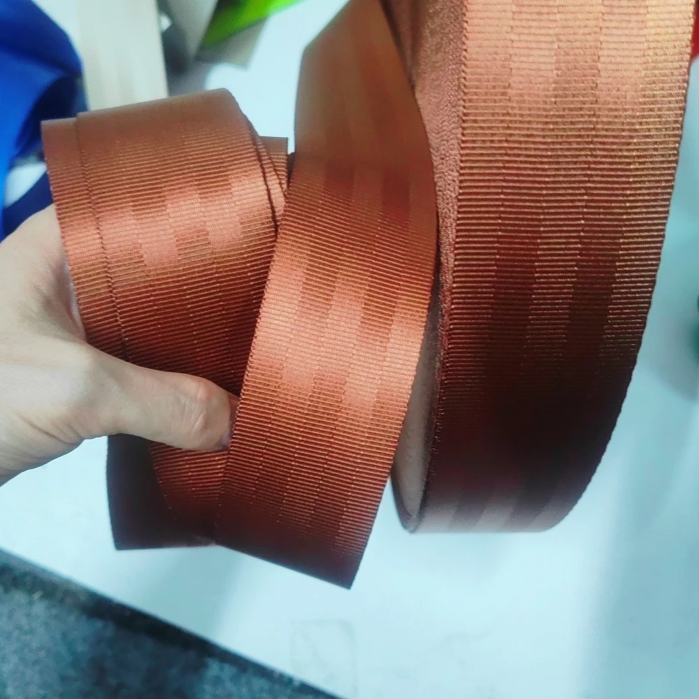 JOORMOM 5 Stripes Thickened Red-Brown (T13) 3M-30M Car Seat Belt webbing Personalized Modification Seat Belt Webbing