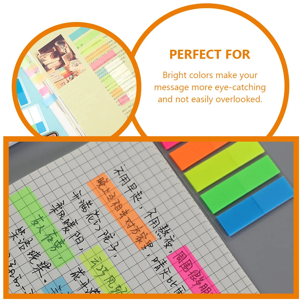 

6 Books Guided Reading Strips Portable Colorful Note Highlight Strips Reading Stickers Practical Note Sentence Markers Bookmarks
