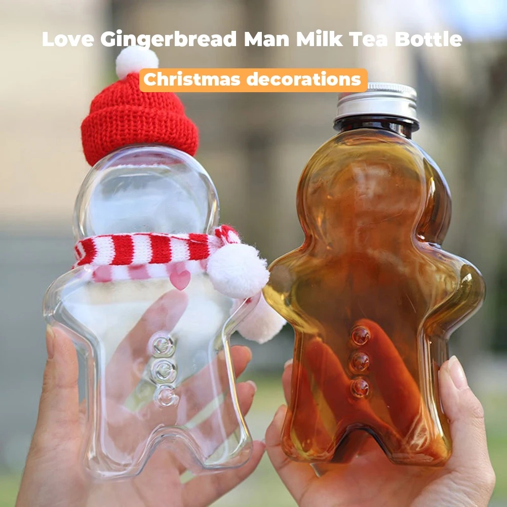 

Cute Gingerbread Man Drinking Cup Multipurpose Large Capacity Reusable for Children Boys Girls TB Sale