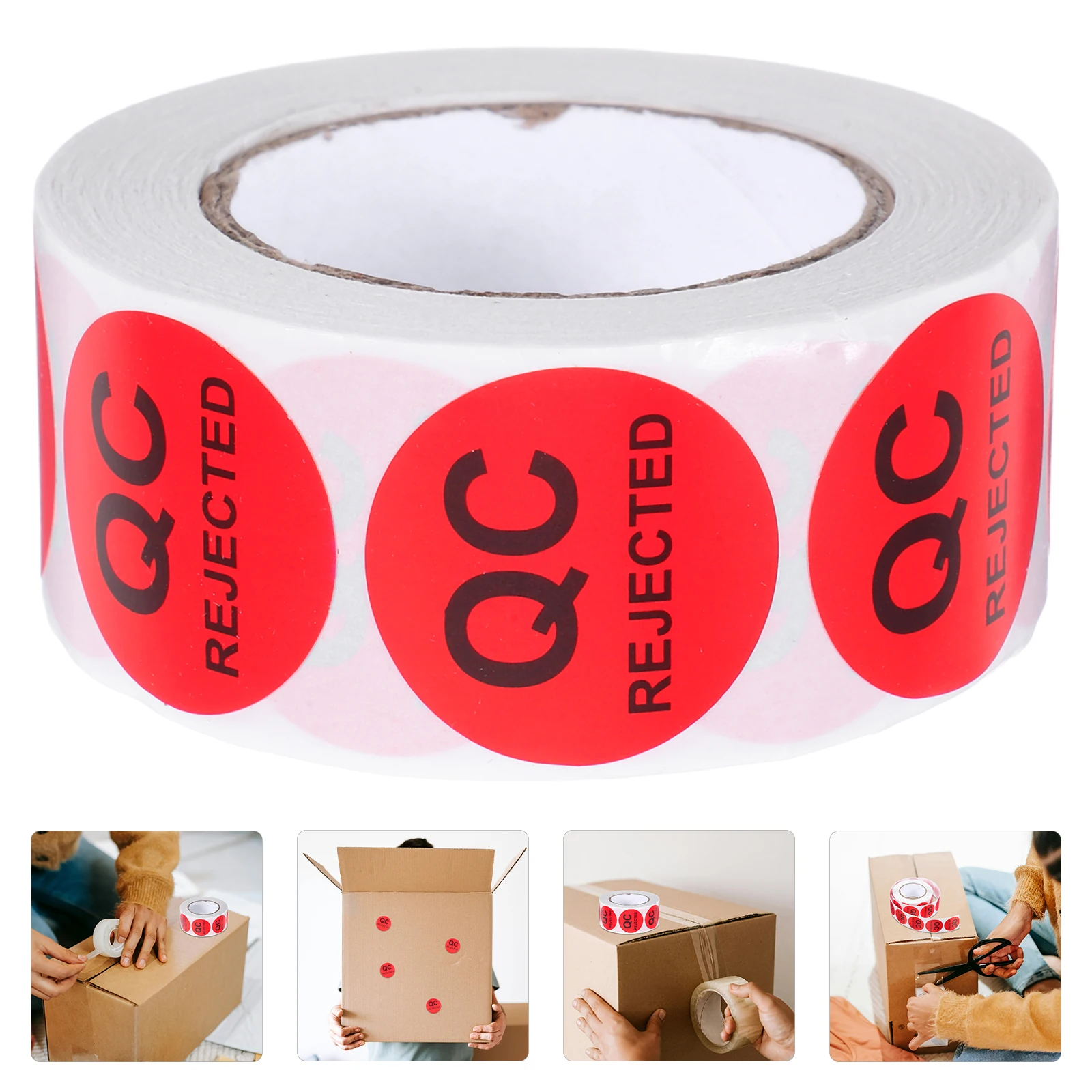 Quality Inspection Quality Controls Stickers QC Stickers Testing Black Text Adhesive Longlasting Coated Paper Folder Label