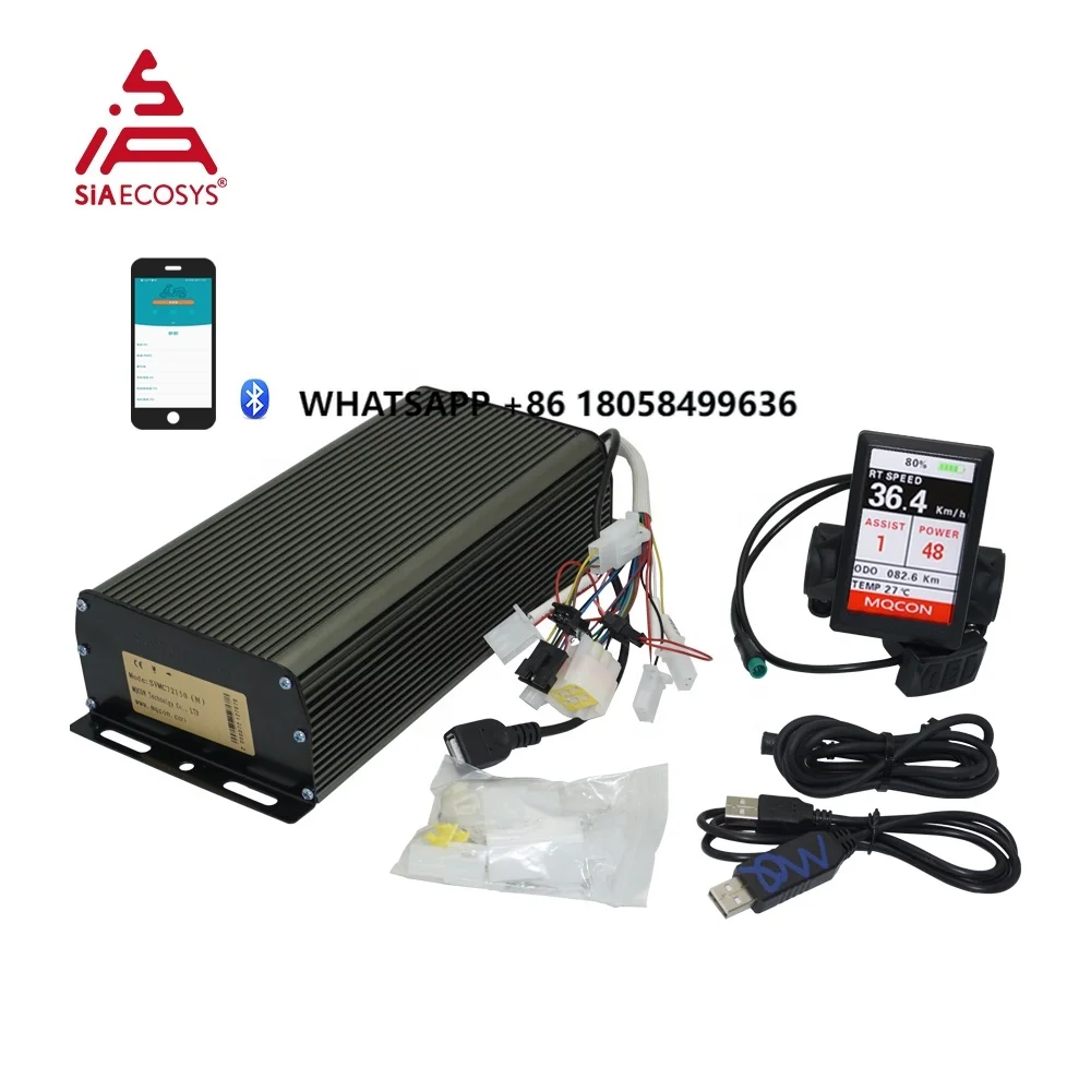 

Sabvoton 72150 V2 SVMC Series PAS Motor Controller Kits with H6 TFT Display and BT Adaptor for Motorcycles