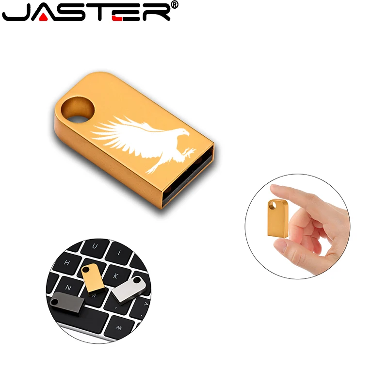 JASTER Thumb USB Flash Drive 128GB 1 buah gratis pena Logo Drive 64GB kapasitas nyata stik memori 32GB Gratis gantungan kunci Pendrive 16GB