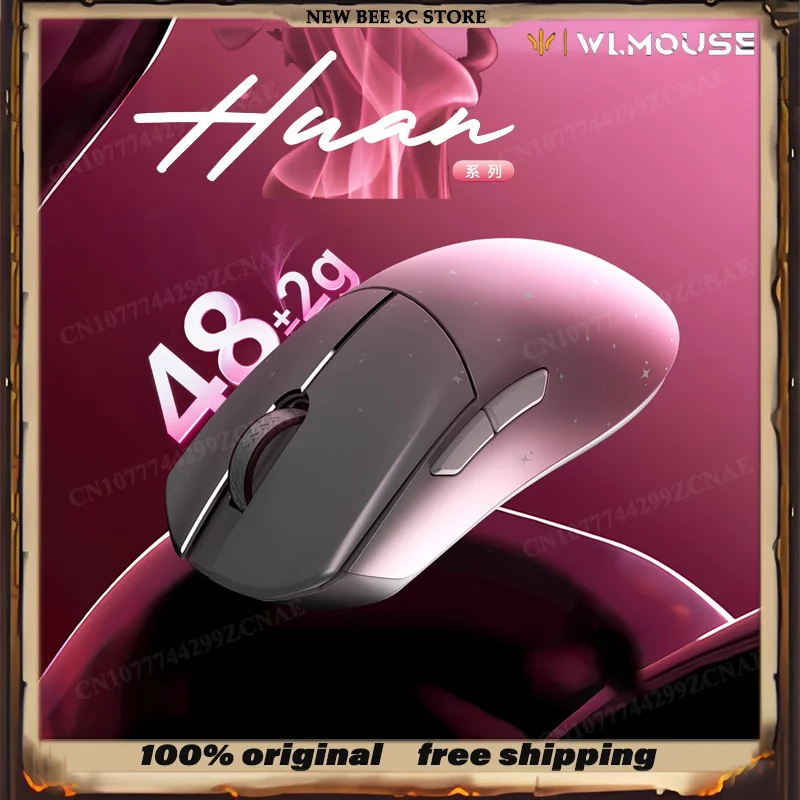 

NEW WLMOUSE HUAN Series Three Mode Wireless Gaming Mouse Nordic54H20 PAW3950 48g Lightweight 8kHz Smart Display Dongle Gift