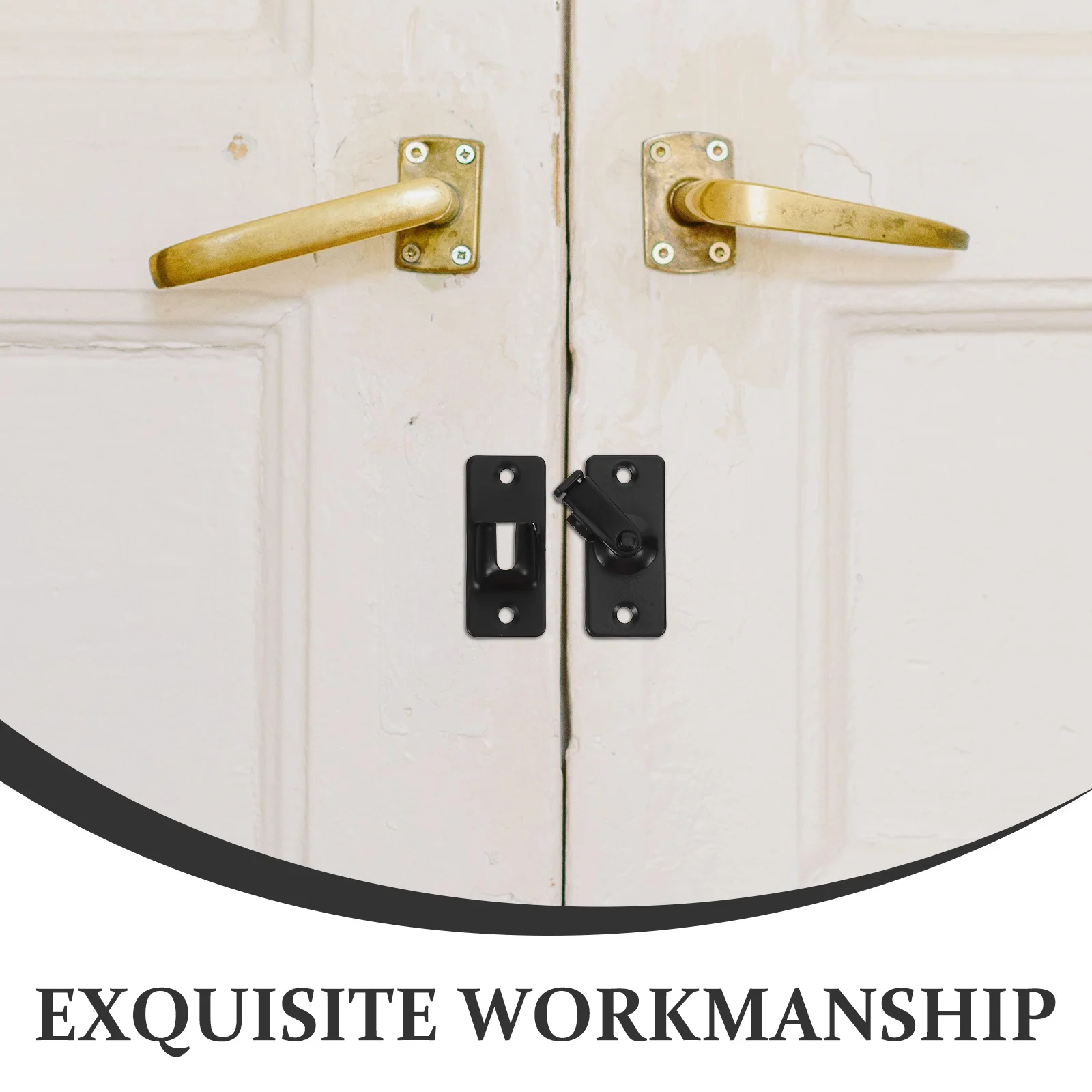 2er-Set Edelstahl-Türriegel, langlebig, verschiebbare Sicherheits-Fangplatte, Ersatz für Glasschiebetüren, Badezimmer, Scheune, Terrasse