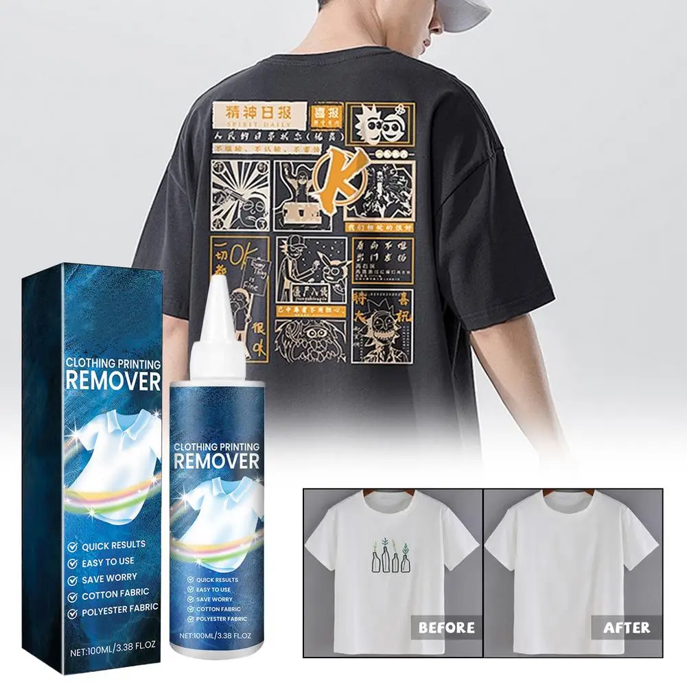 1-10 Bottle Household Clothing Printing Quick Remover Heat Transfer Powerful Residues Removal Liquid Cleanser