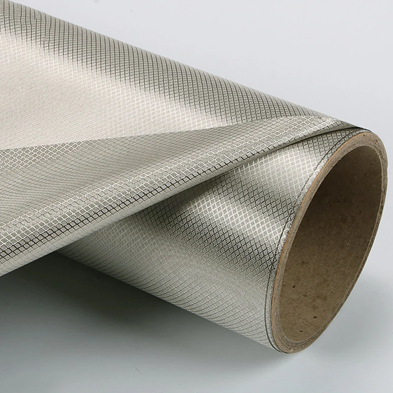 Rolled-up Faraday RFID Shielding Cloth Block WiFi/RF Anti-Radiation Conductive Magnetic Copper/Nickel EMF Protection Fabric