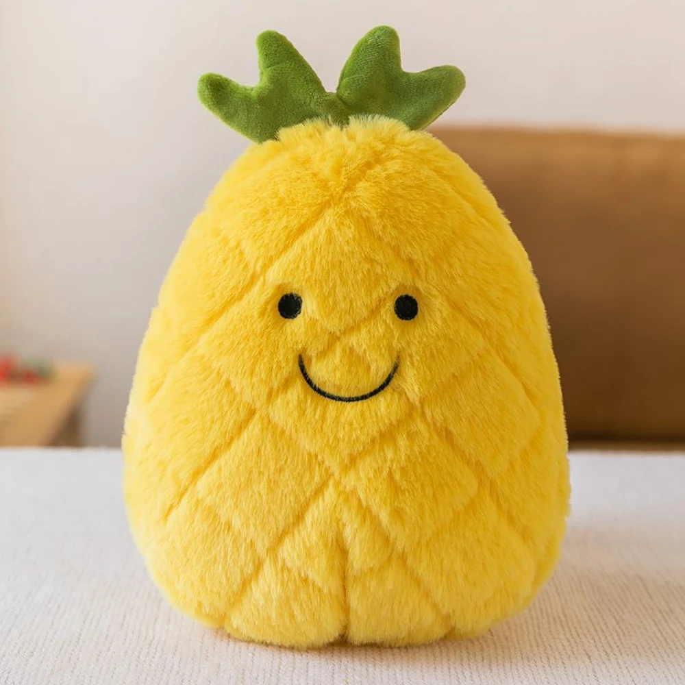 Juguete de peluche de frutas y verduras de 16-28CM, muñeco pequeño y suave de plátano, piña, sandía, regalo de cumpleaños para fiesta de vacaciones