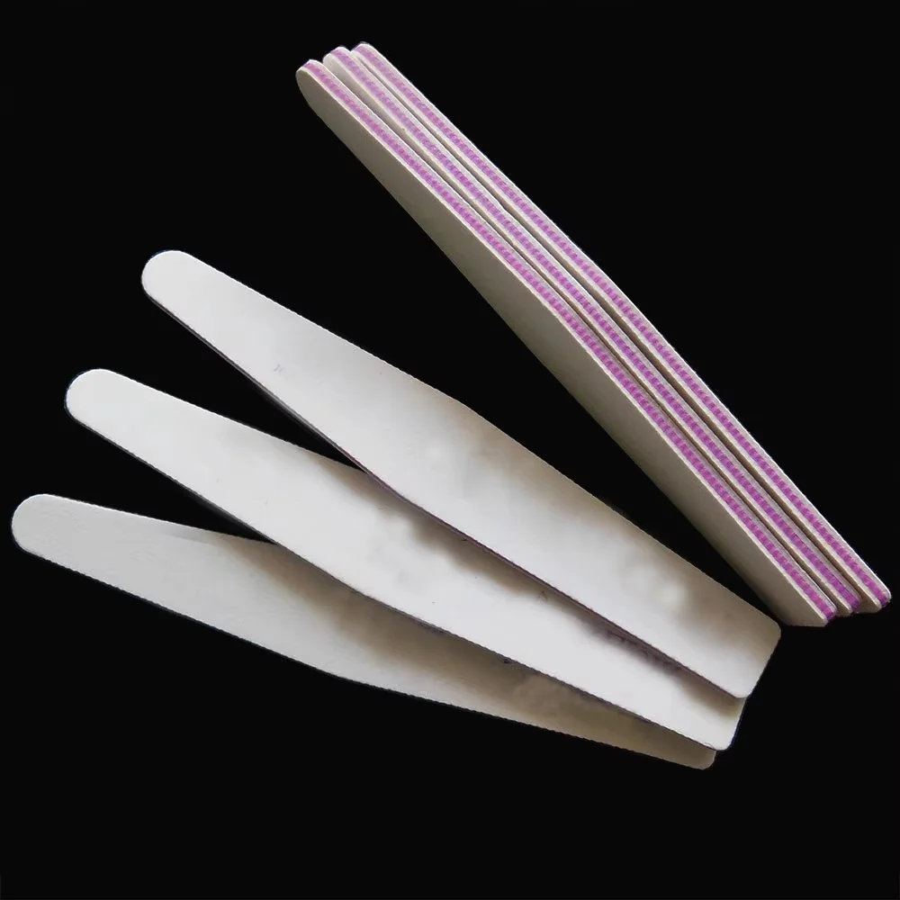 10 pcs/lot high quality salon white tiger  nail file 100/180  professional emery board  nail art tool