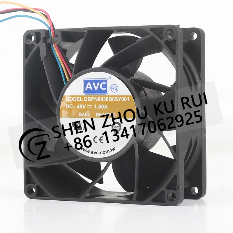 Cooling fan 9CM AVC 48V 1.50A AC EC 9038 Four-wire PWM Brute Force Temperature control 90X90X38MM DBPN0938B8SY001
