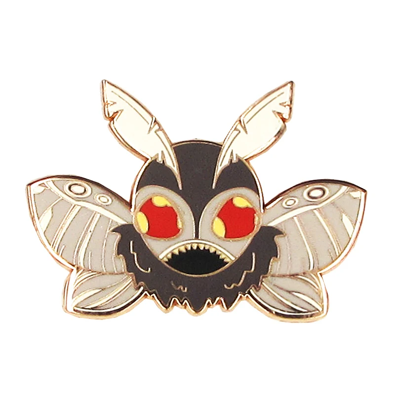 Zinc Alloy Cartoon Pin Brooch for Girls, Cool Animal, Black Fly Badge, Unique Color, Gold Metal, Hard Enamel, Cheap Gift