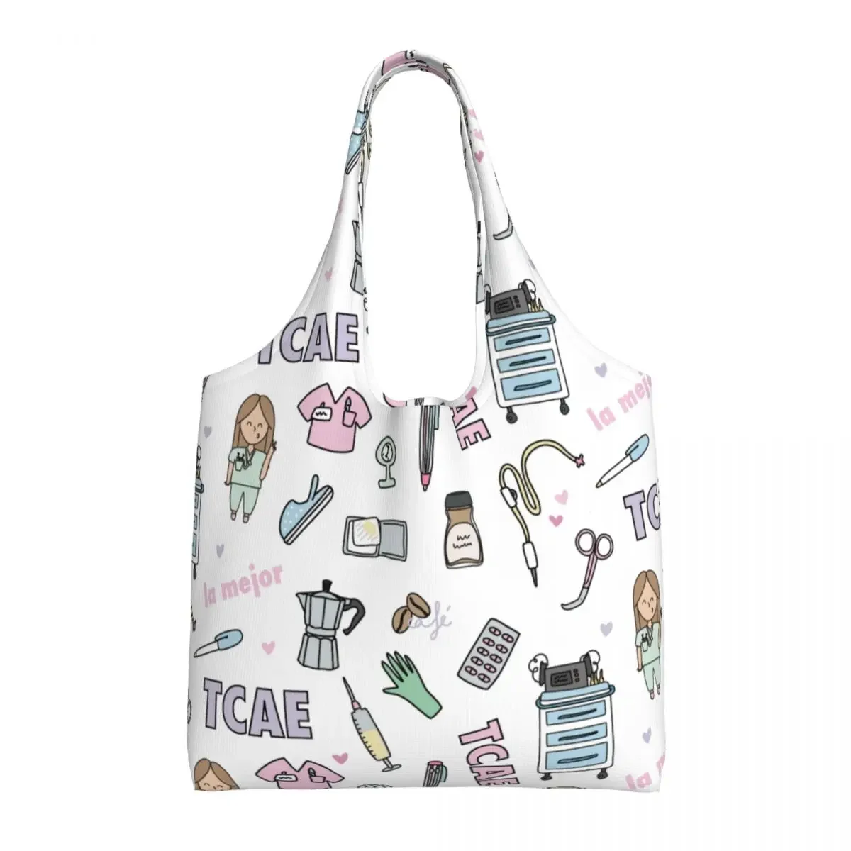 

Сумка-тоут для покупок медсестры на заказ, женская сумка для ухода за здоровьем, для медсестер, парусиновая сумка-шоппер на плечо, сумки большой вместительности