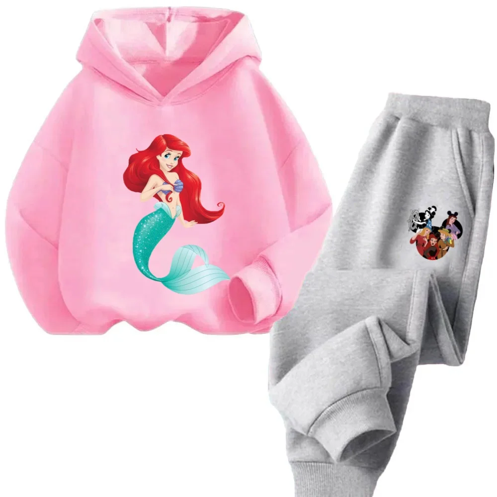 

Disney Princess Cinderella Elsa Little Mermaid Ariel Snow White Kids Hoodie Casual Comfortable sweatshirt Cartoon Top For Girls