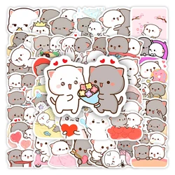 Kawaii Cartoon Couple Cats Stickers DIY Kids Toys Gift Decorative Decal Doodles for Scrapbook Diary Luggage Phone Waterproof