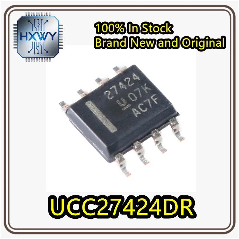 (10/50 pieces) Original Authentic Surface Mount UCC27424DR 27424 SOIC-8 Dual Channel Gate Driver IC Chip