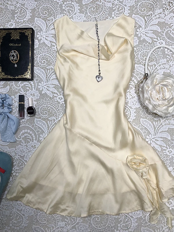 

Оригинальный желтый жилет Dr, женская летняя винтажная юбка ort, хлопковое платье трапециевидной формы в стиле ретро для молодых профессионалов