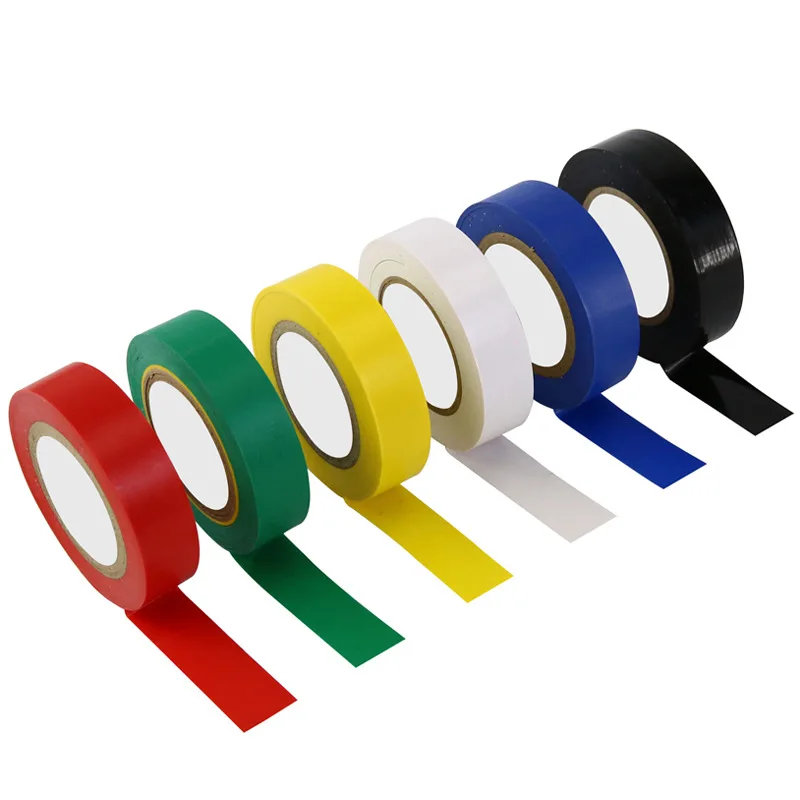 Color Electrical Tape PVC Wear-resistant Flame Retardant Lead-free Insulating Waterproof Eletrician White Black Red Blue Green