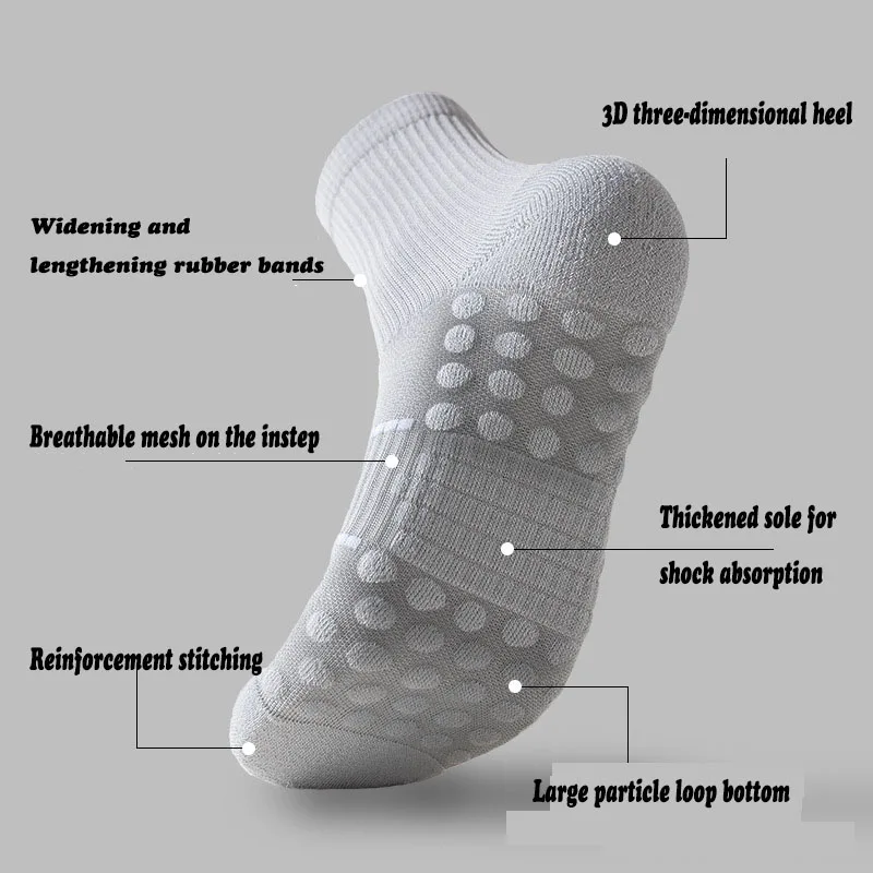 Men Sports Quarter Socks Performance Colorful Athletic Cushion Breathable Marathon Running Basketball Four Seasons Sports Socks