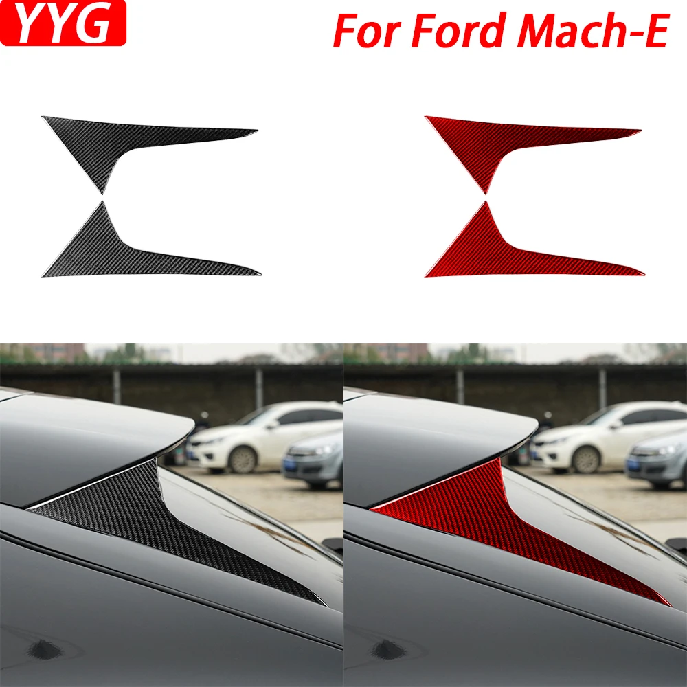 

For Ford Mustang Mach-E Mach E 2021 2022 Carbon Fiber Door Pillar Air Outlet Panel Trim Cover Car Interior Accessories Sticker